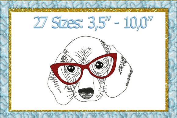Dachshund Embroidery Design