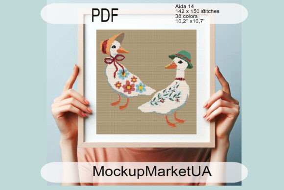 Simple DUCK Cross Stitch Patterns PDF