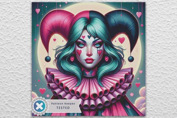 Valentine's Harlequin Cross Stitch PDF